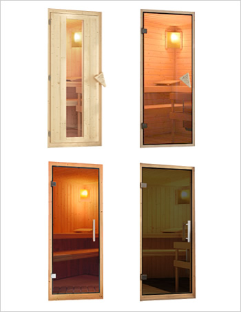 Sauna finlancese classica da casa in kit in legno massello di abete 40 mm Zara da interno: Kit spedito: Porta a scelta
