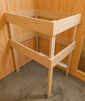 Sauna finlancese classica da casa in kit in legno massello di abete 40 mm Zara da interno: Kit sauna - Protezione per stufa